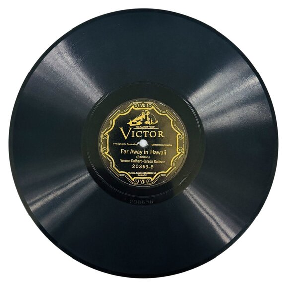 Vernon Dalhart Carson Robison Just A Melody 10 Inch Shellac 78 RPM Victor 20369 - Picture 3 of 4